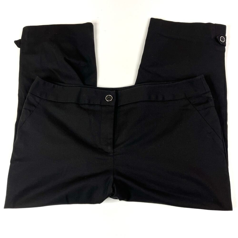 Rafaella Black Cropped Ankle Curvy Cotton/Polyester Pants Womens 12